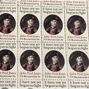 MNH JOHN PAUL JONES Sheet of 50 15c Stamps Scott #1789